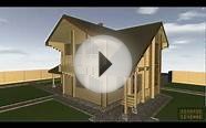 3D модель будинку з бруса